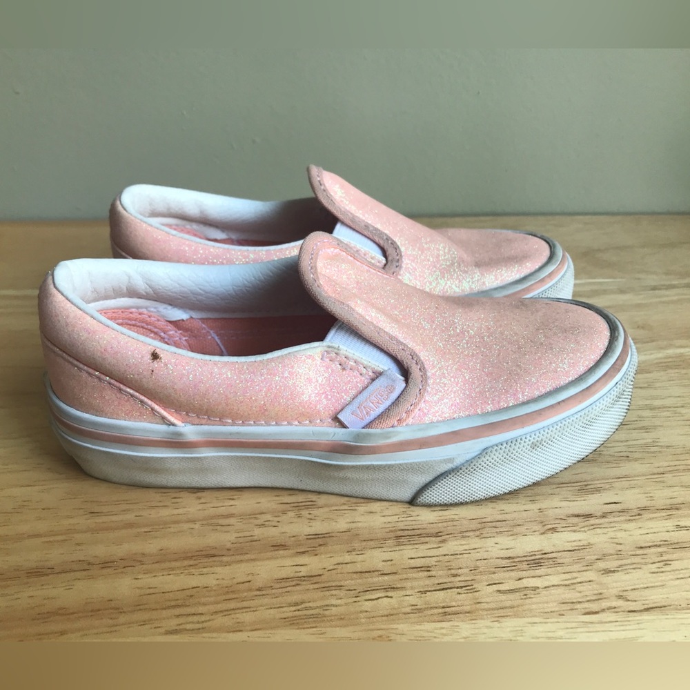 Vans Classic Slip-On Kids “Glitter - Apricot Nectar” Size: US 11.0 EUR 27.5
